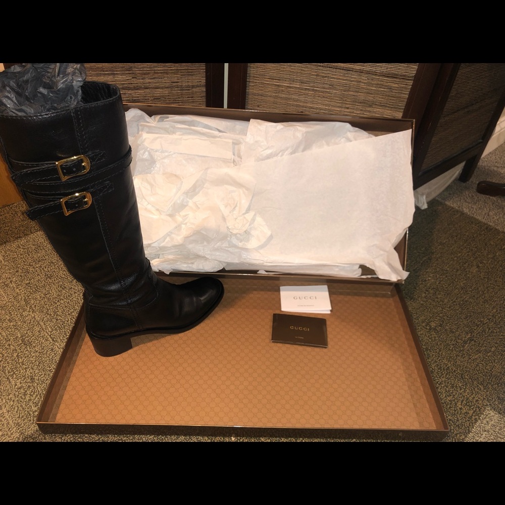 Used Gucci Nero Black knee high boots 37+ (6.5 US) - Picture 8 of 8